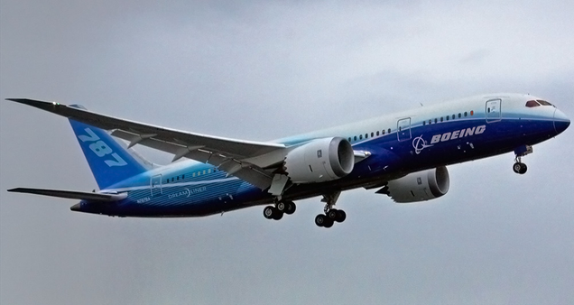 The prototype Boeing 787 departs from Paine Field in Everett, Washington on its maiden flight (Dave Sizer)